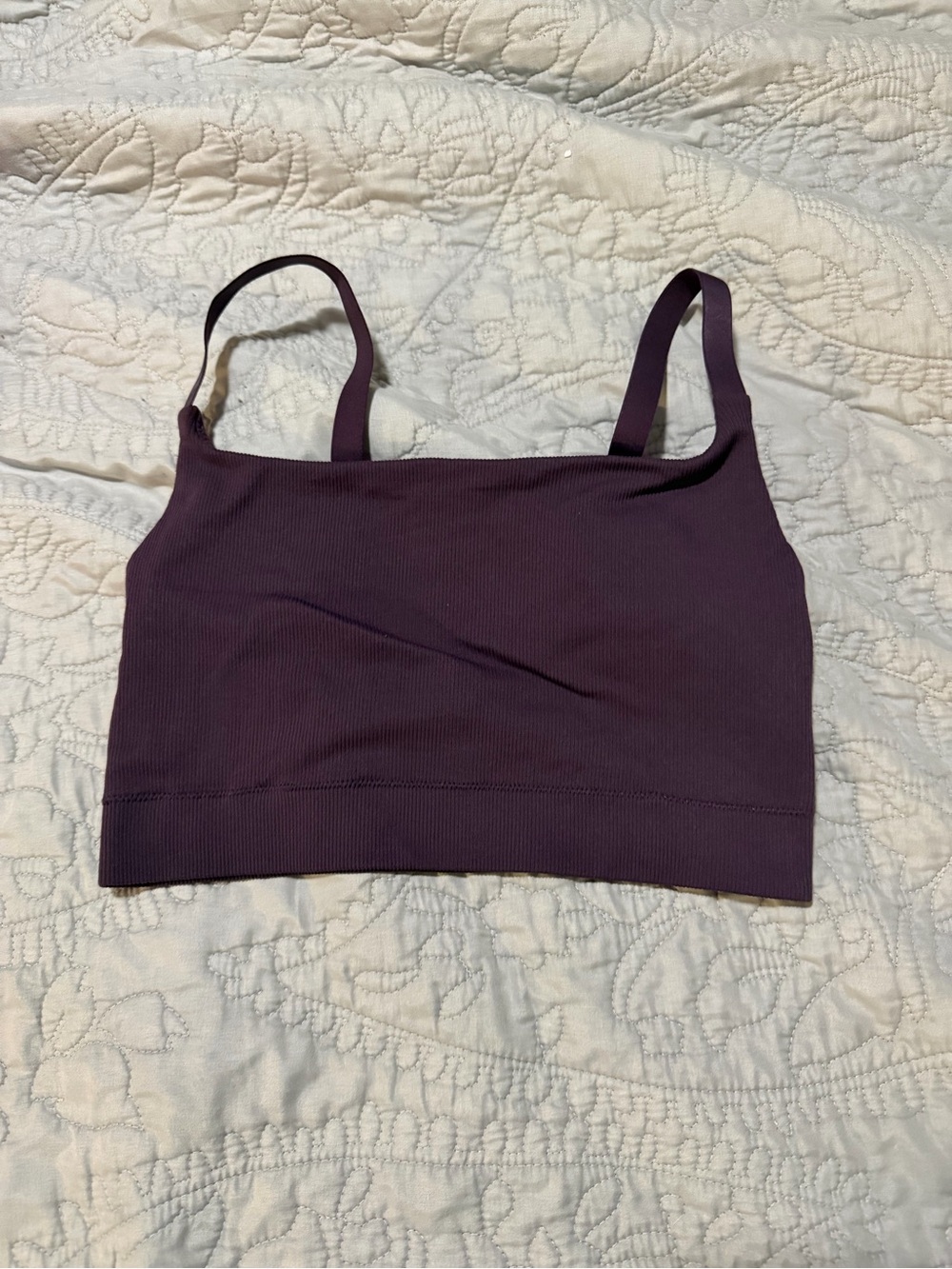 Aerie superchill Seamless Ribbed Bralette - Deep Plum